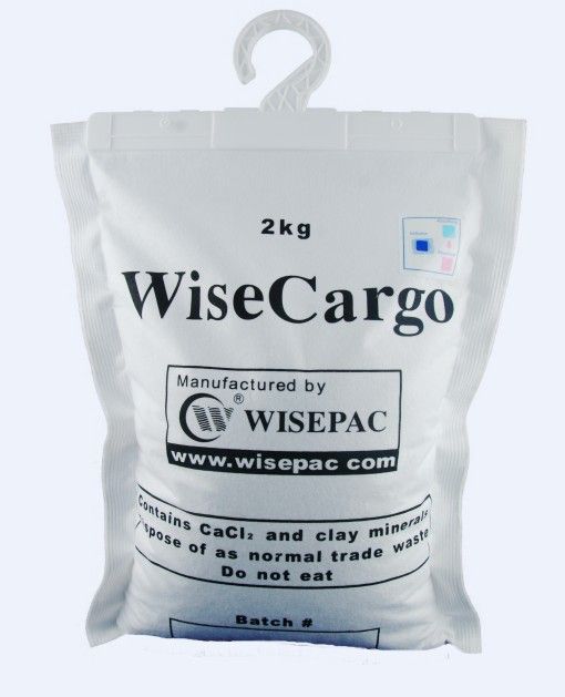 Wisecargo calcium chloride desiccant gel container product