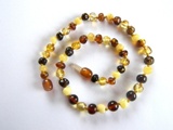 Amber teething necklace for babies