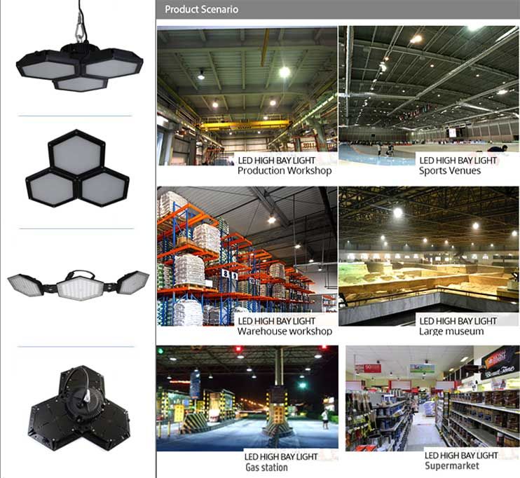 Honey comb adjustable led high bay light 50w-1000w