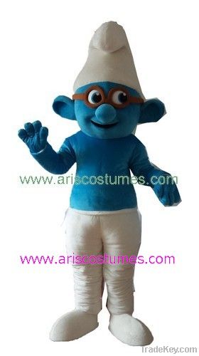 smurf mascot costume, cartoon mascot, party costumes