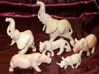 Animals made from soapstone