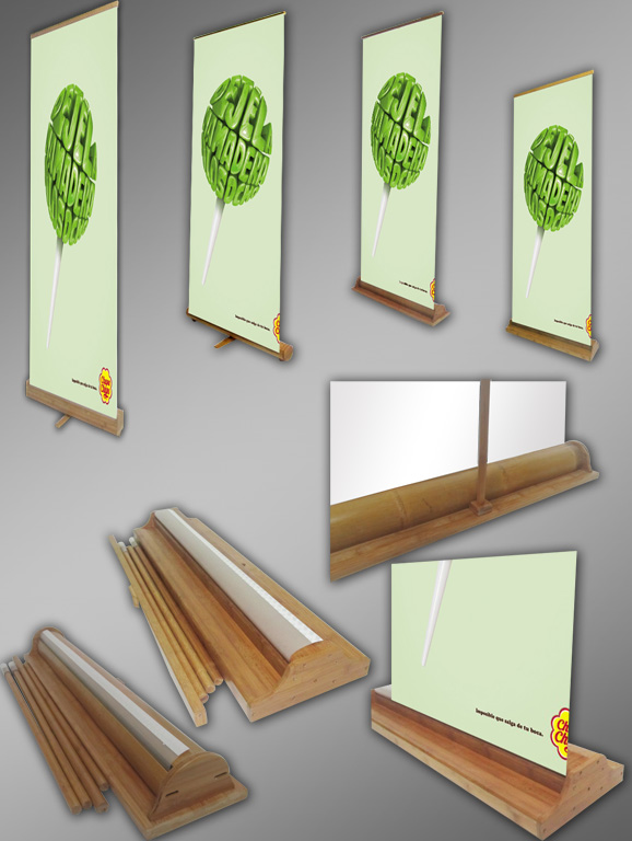 Bamboo Banner Stand