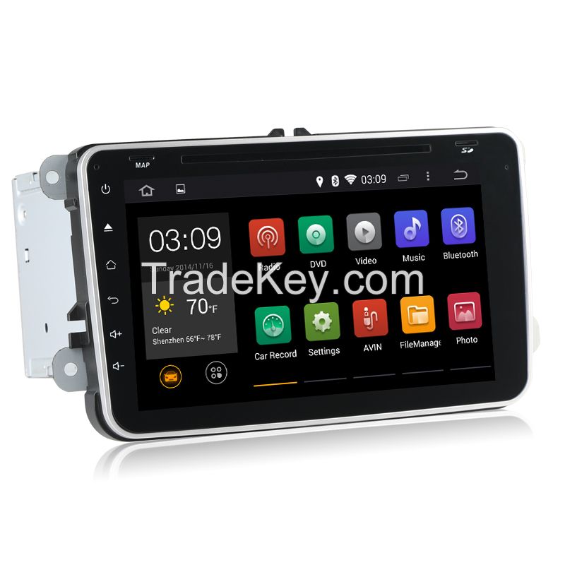 1024*600 HD Screen Quad Core Android 4.4.4 System Car DVD Radio For Volkswagen Jetta / Passat / Golf / Polo / Skoda / Eos