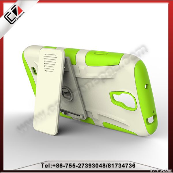 PC+TPU case with stand function for samsung Galaxy S4