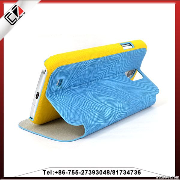 2013 new flexibility leather case for Samsung Galaxy S4