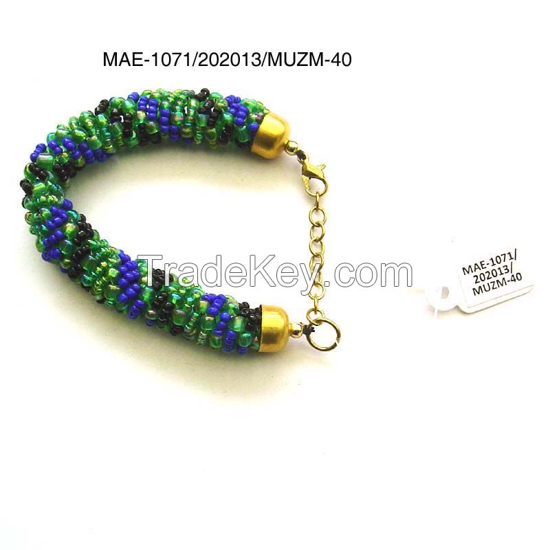 Seed glass bead bracelet