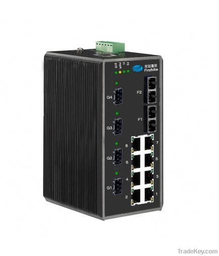 Managed Layer 2+ GE Industrial Optical Ethernet Switch