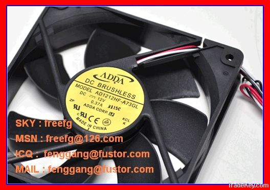 Axial Fan with Ball Bearing Style, Made of PBT Plastic