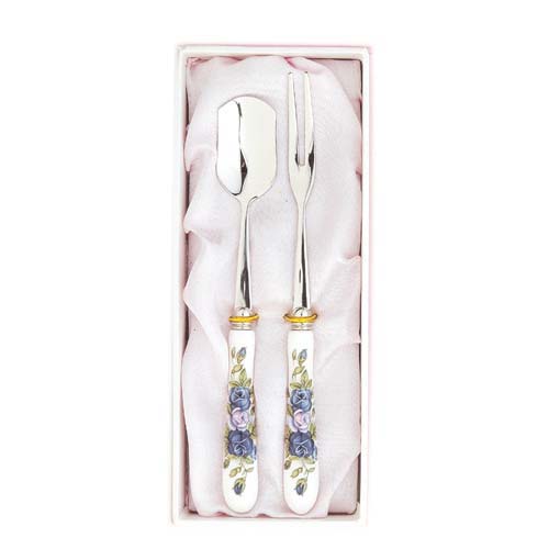 stainless steel cutlery set with bone china handle