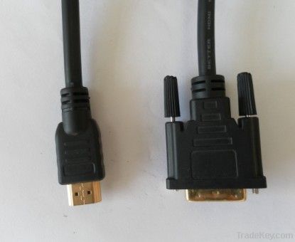 New 1M High quality hdmi to dvi cable HDMI TO DVI CABLE FOR LAPTOP PC