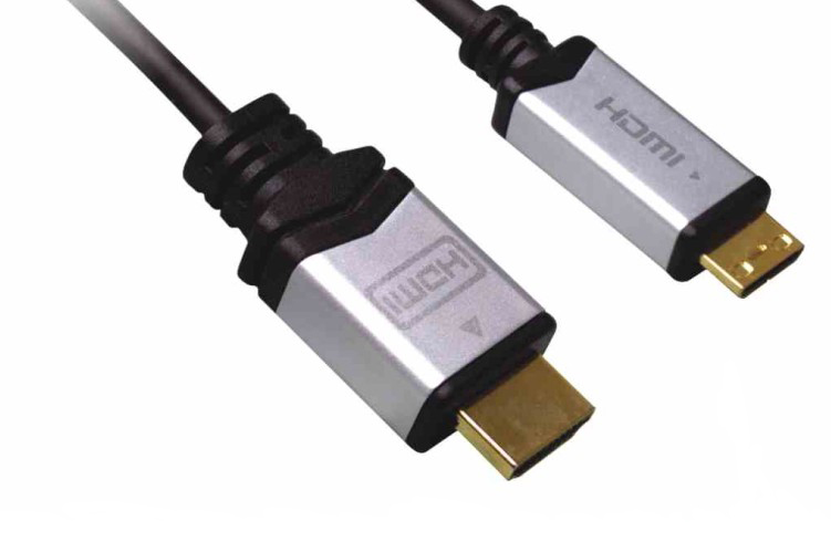 mini HDMI cable C type 19pin 24k gold connectors 1080P with Ethernet