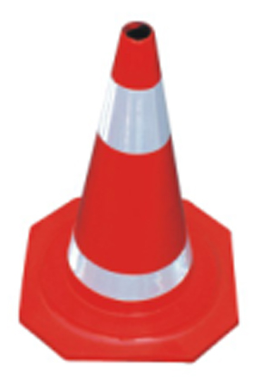 Reflective Rubber Road Cone with 50 Height