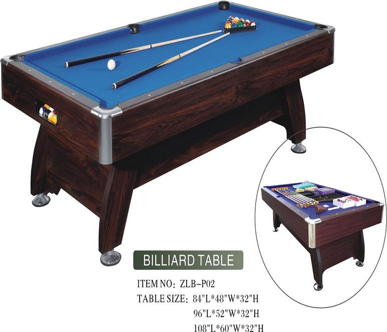 Strong structure MDF billiard table with competitive price