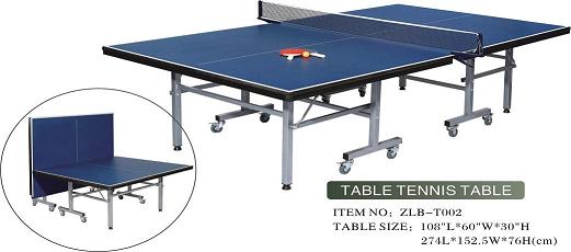 Standard international table tennis table