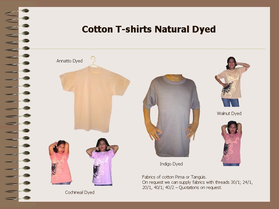 Organic Cotton T-shirts  (Natural Dyed)