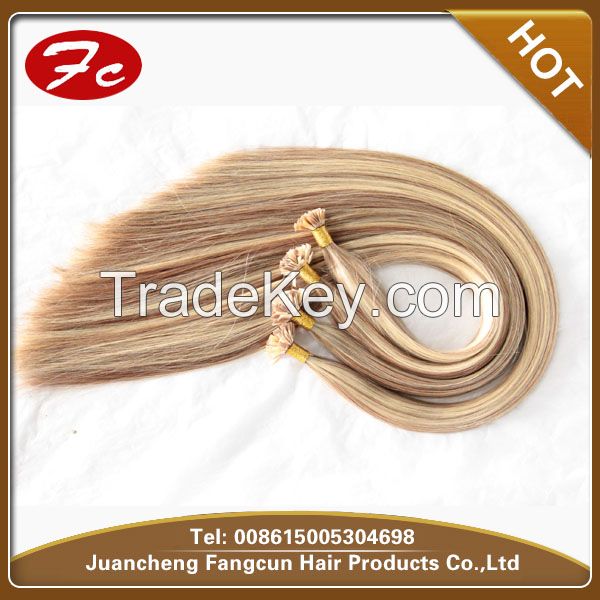 wholesale indian remy flat tip keratin hair extensions
