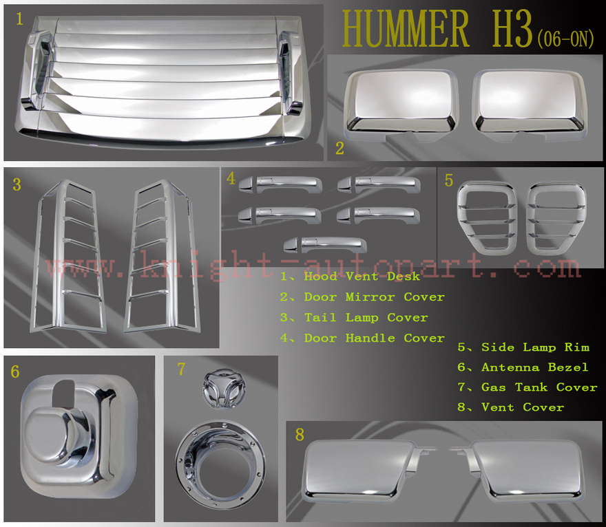 Hummer H3 Chrome Accessory Kits