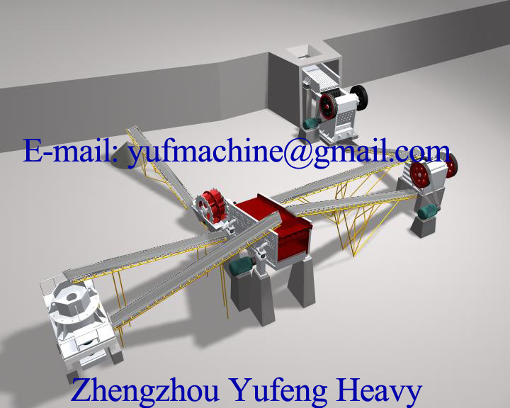 10-500t/h rock crushing and screening line plant