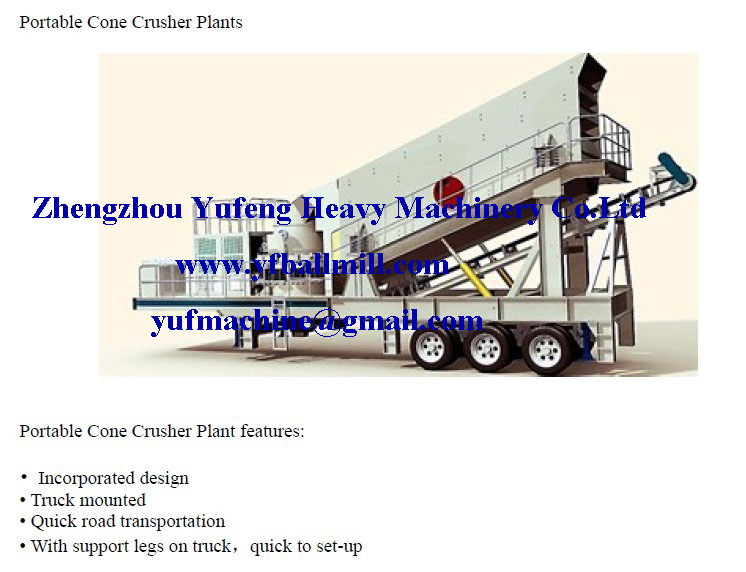 mobile crusher station, portable crusher plant, -Yufeng brand