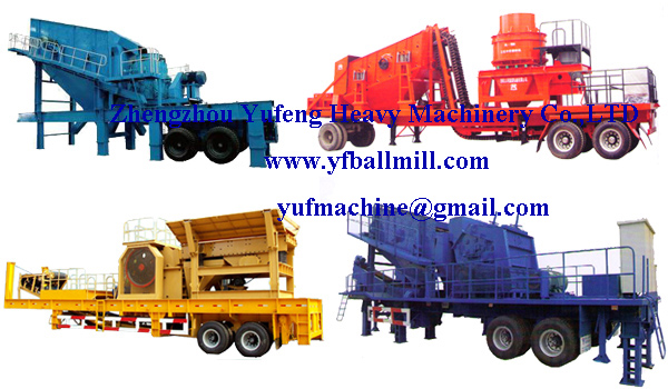 mobile crusher station, portable crusher plant, -Yufeng brand