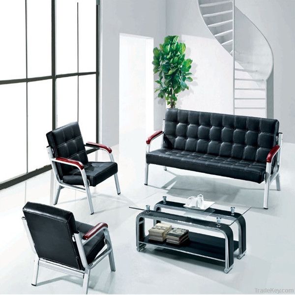 2014 new design black PU leisure office sofa