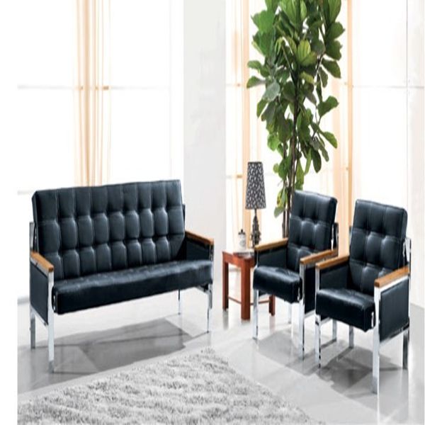 2014 new design black PU leisure office sofa