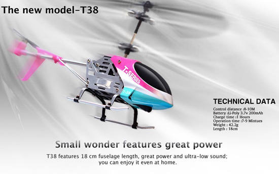 T638 THUNDERBIRD 3CH Micro RC Helicopter w/ Gyro