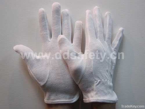 Cotton glove with mini dots (DCH112)
