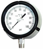 Safety process pressure gauge