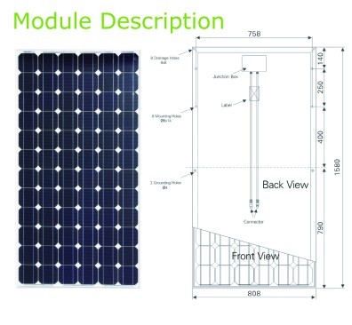 Monocrystalline Solar Panels 180W
