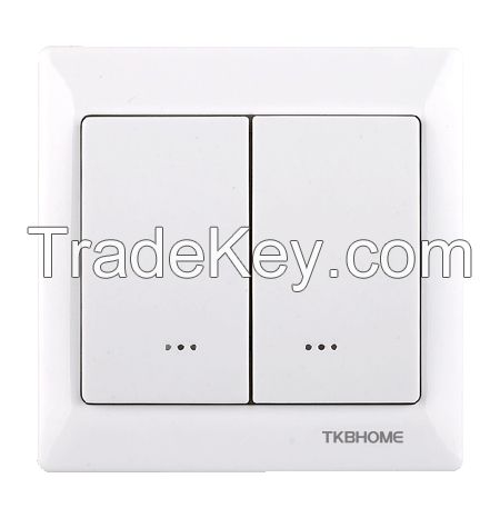 TKBHOME Z-wave Wall dual switch TZ66D with 868.42MHz