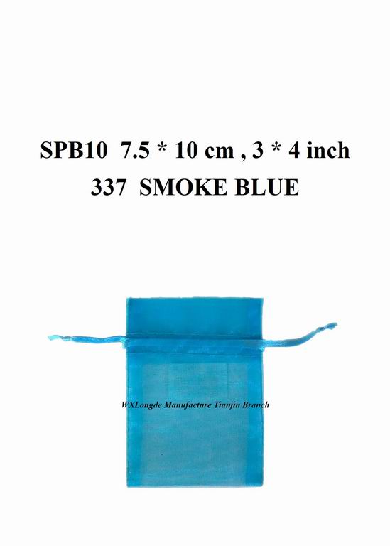 Organza Pouch  SPB10  Smoke Blue