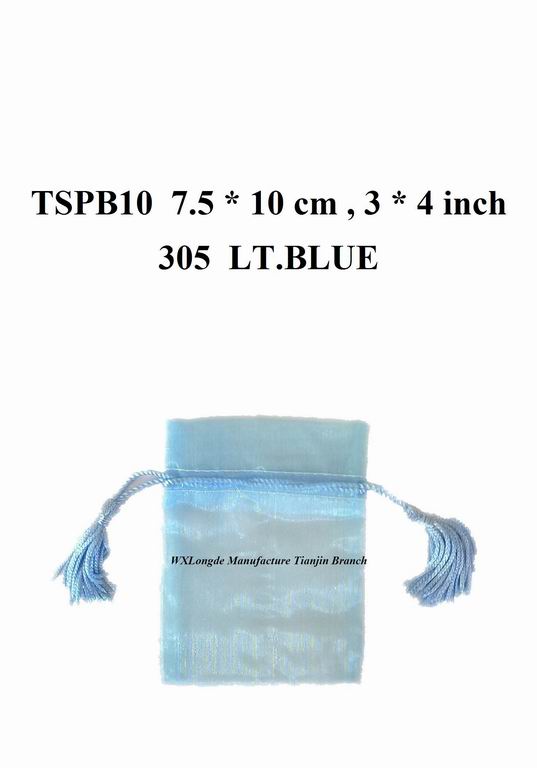 Organza Pouch W/Tassel TSPB10 LT.Blue