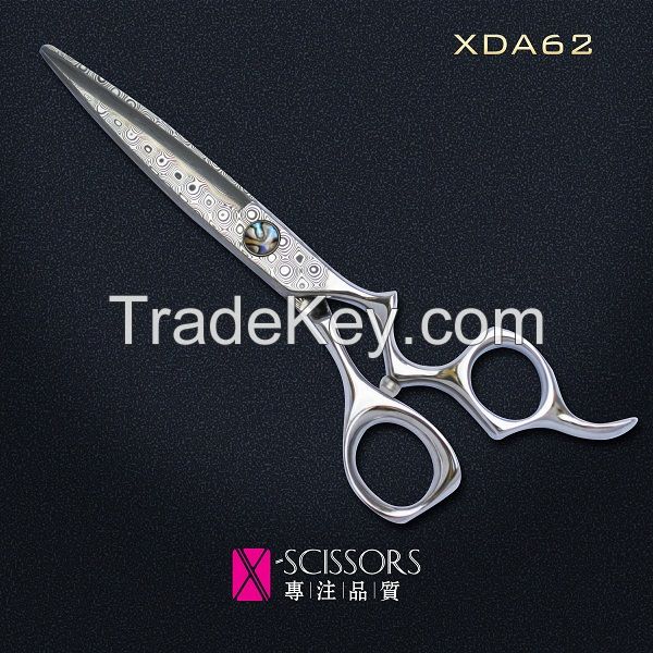5.5&quot; Opposing Handle Damascus Steel Hair Cutting Scissors DAMA01