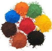 iron oxide (red, green, yellow, brown, black)