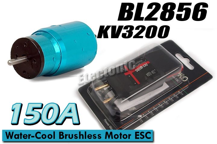 BL2856 KV3200 water cool motor + 150A ESC RC boat