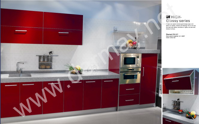 UV MDF kitchen cabinets