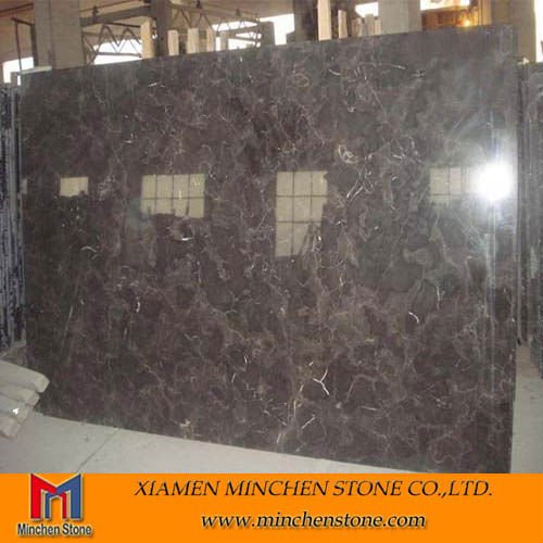 Dark Emperador marble slab