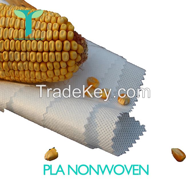 Polylactic Acid Spun-bond Non-woven Material Bio based Corn Starch 100% biodegradable PLA Spunbond Nonwoven Fabric