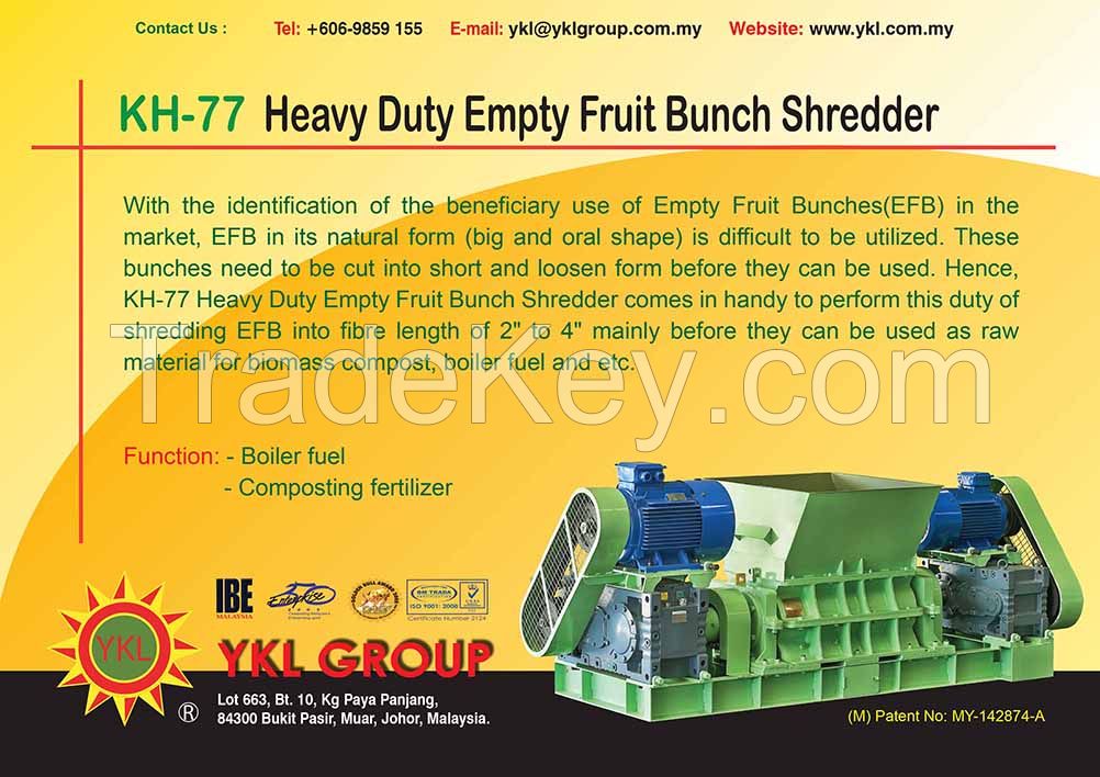 Empty Fruit Bunch Shredder, EFB Fiber Crushing Machine