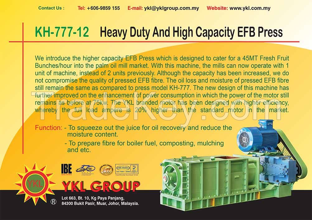 KH-777-12 Heavy Duty And High Capacity EFB Press