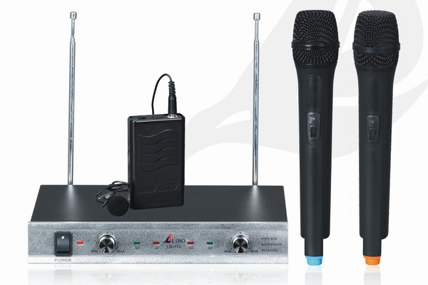 VHF Dual-channel design, two Handheld (or Lapel) wireless microphone