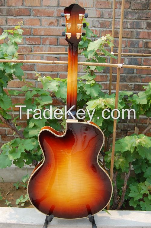 17inch Fully Handmade With Solid Wood Cutaway Jazz Guitar