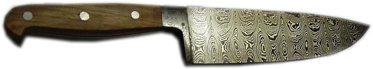 Damascus steel kitchen knife