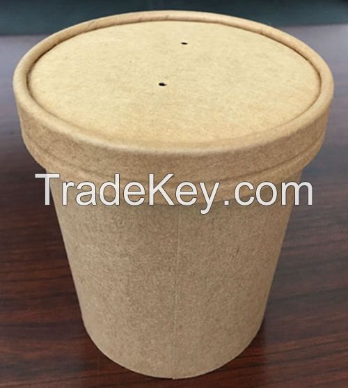 Takeaway disposable paper bowl