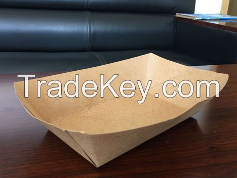 Disposable cateteria tray/lunch box/ food tray paper cardboard concession