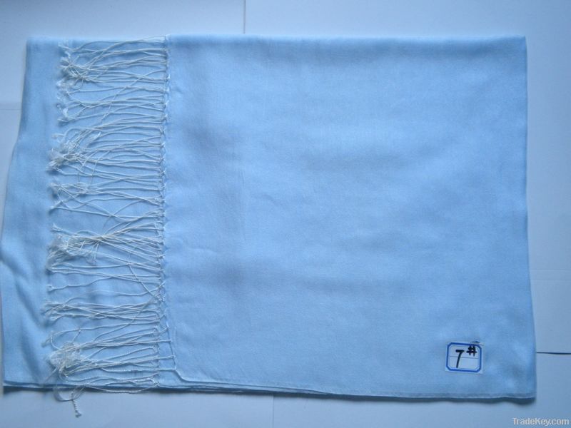 solid color silk scarf-- sky blue