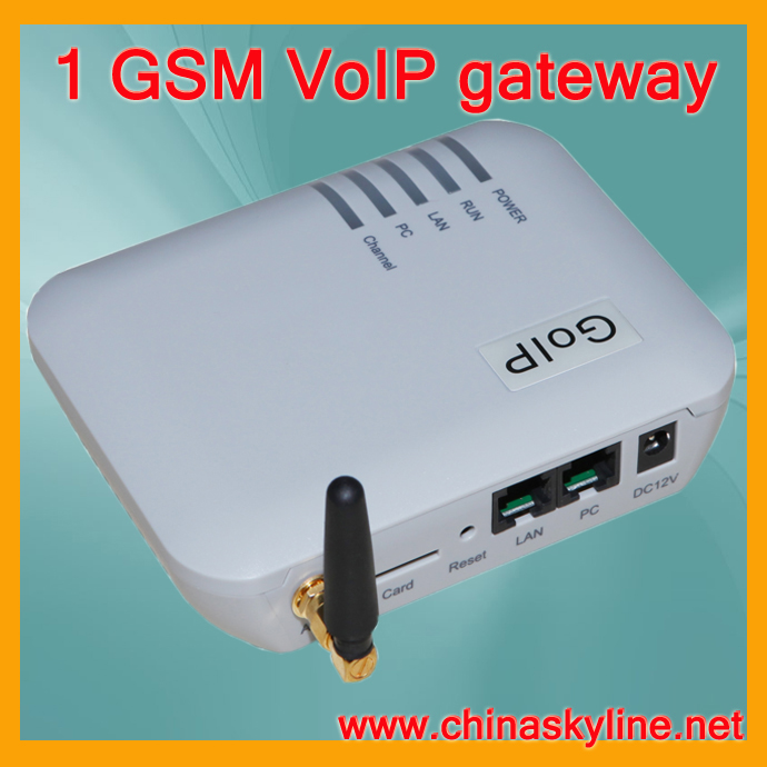 1 GSM VoIP gateway with H.323 and SIP, 850MHz, 900MHz, 1800MHz, 1900MHz