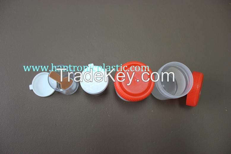 Medical disposable urine sample cup and stool sample collection cup
