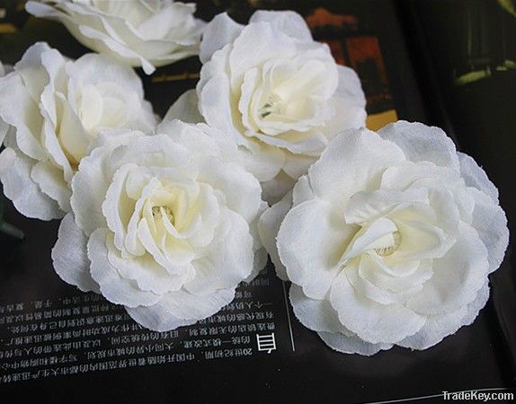 Artificial Silk Flower Heads Rose Peony Camellia Wedding Christmas